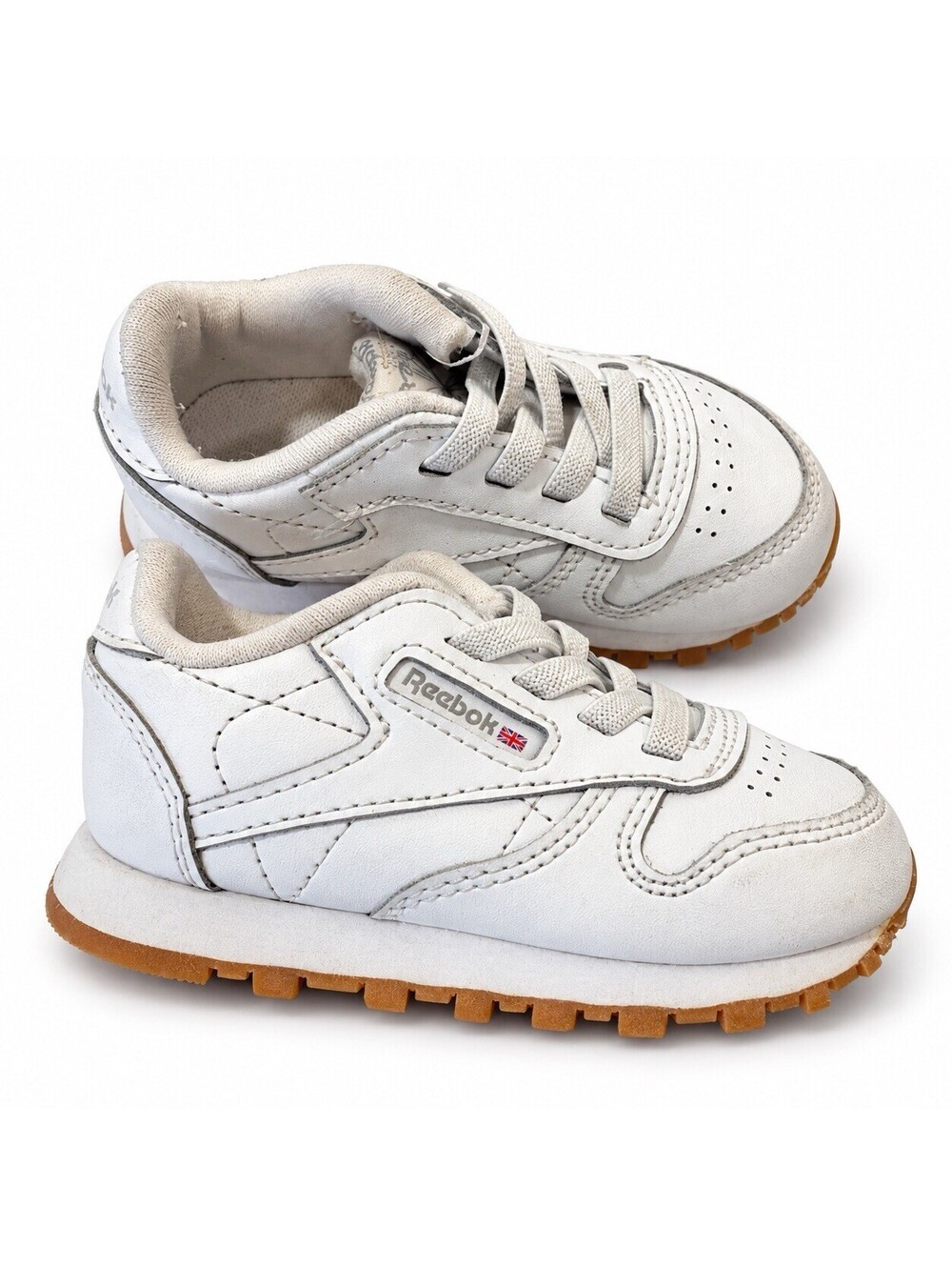 Reebok Classic Leather Toddler Shoes Size 5 White Gum Sole Sneakers GX9395